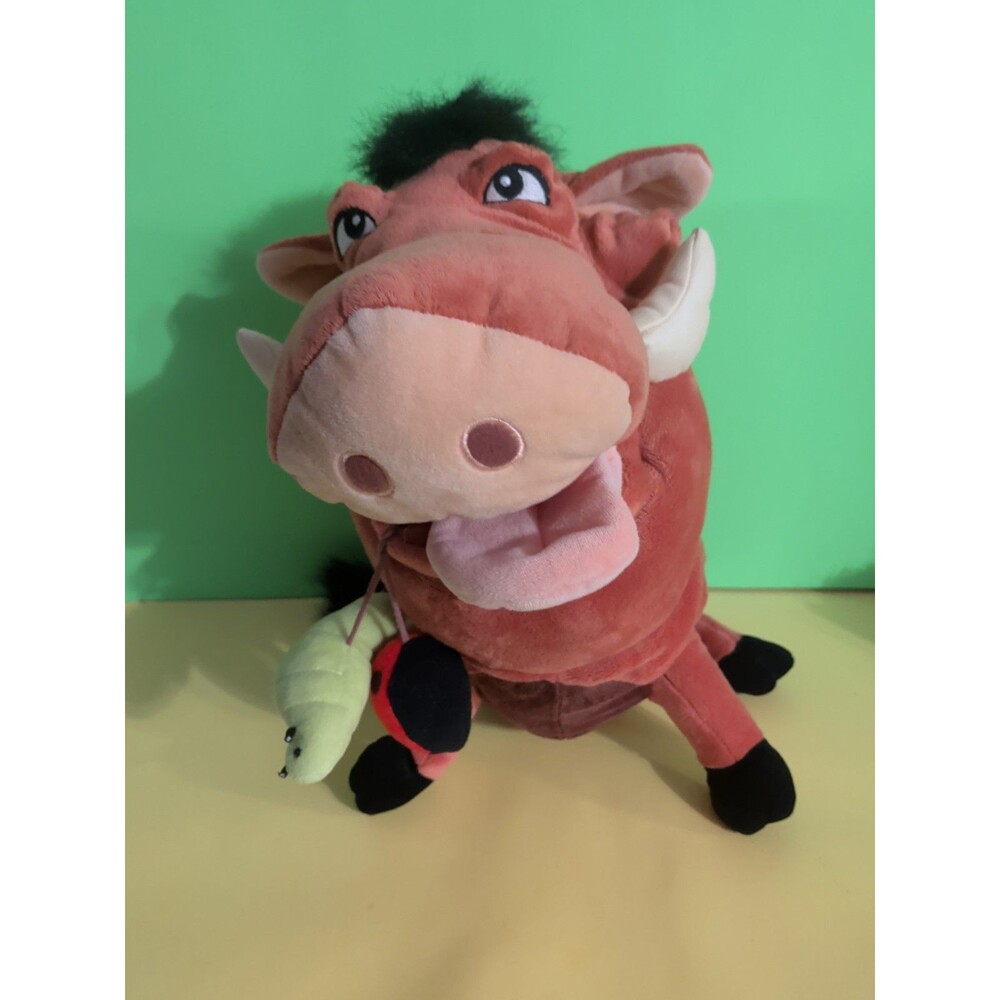 Disney Store The Lion King 14" Pumbaa Plush Stamped Stuffed Animal Rare